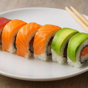 Rainbow sushi roll